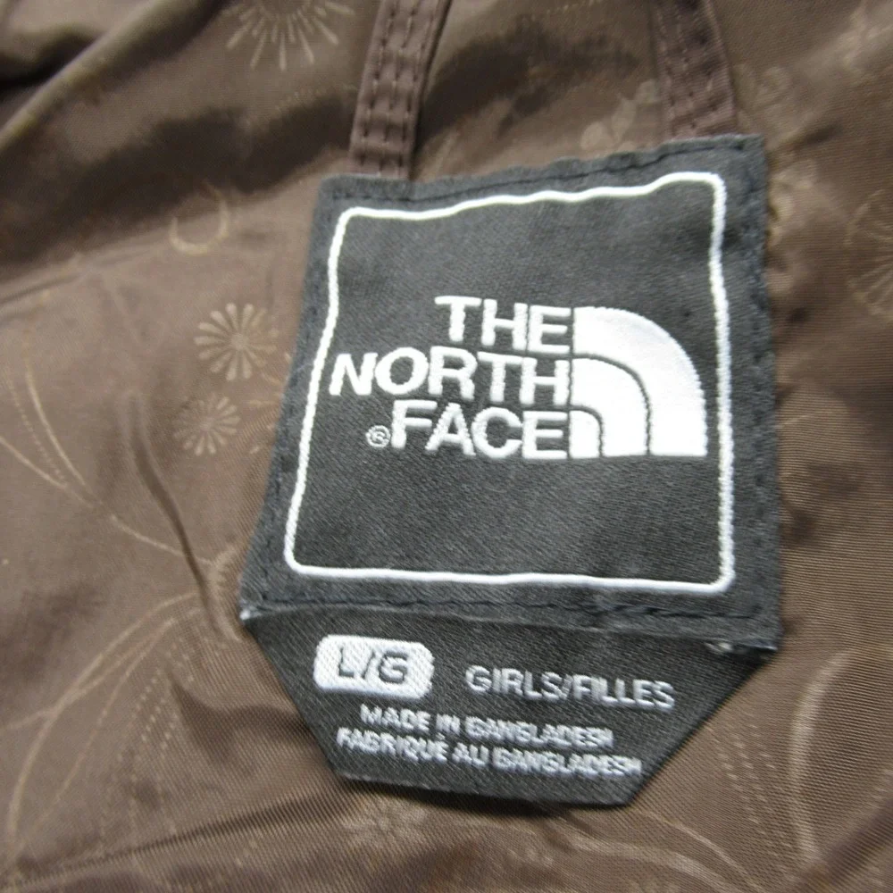 The North Face Jacket Youth Large Brown HyVent Hooded Waterproof Rain 3in1 Shell